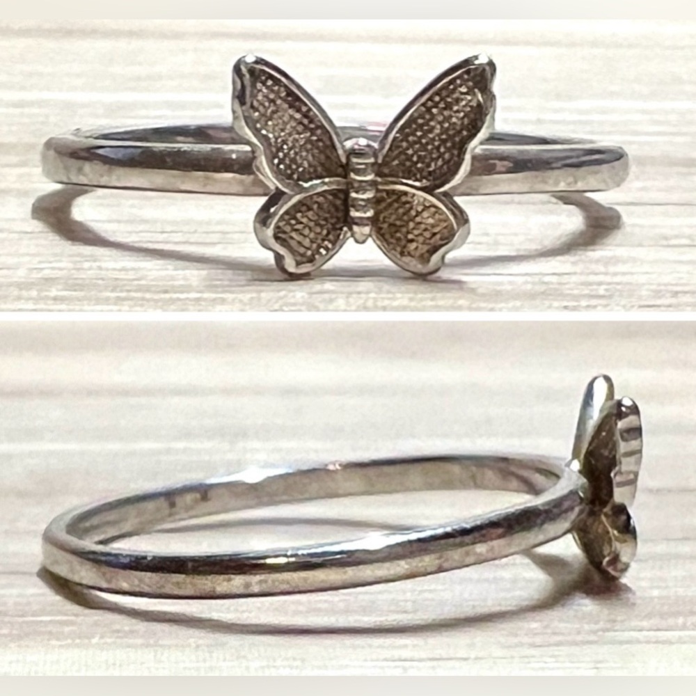 Dainty Designer Pura Vida Butterfly In Flight Ring, Size 8
